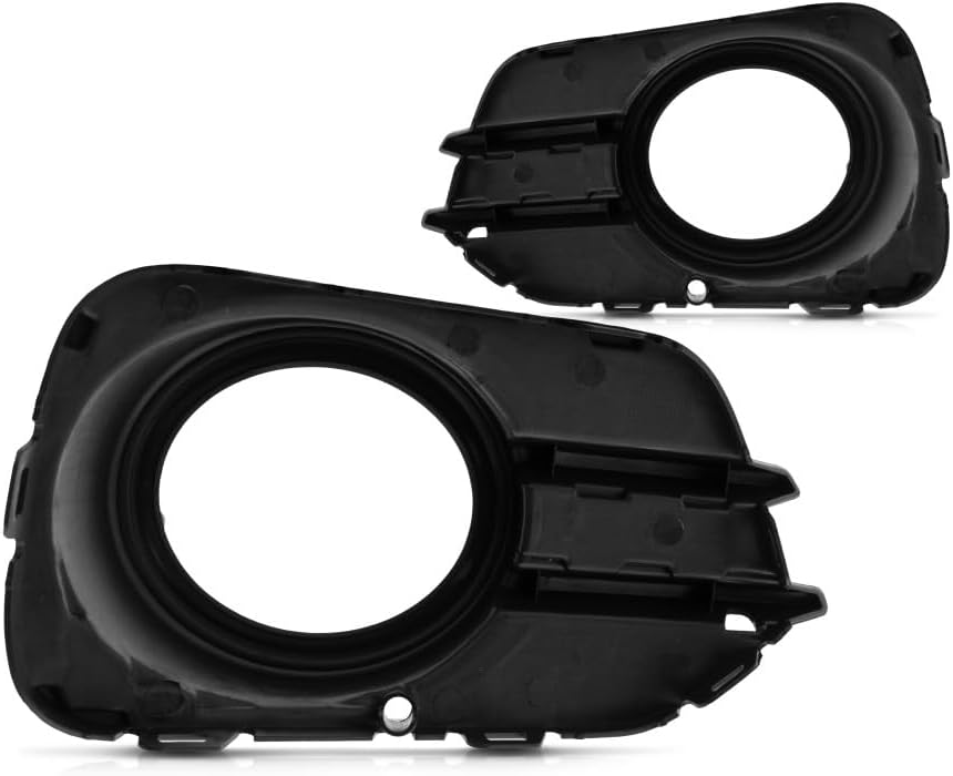 CarLights360 For VW Tiguan Fog Light Bezel 2012-2016 Driver and Passenger Side Pair w/Hole VW1038123, VW1039123