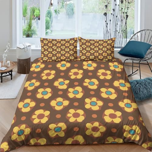 Housse de couette 200x200cm en microfibre supérieure avec imprimé floral 3D - 4