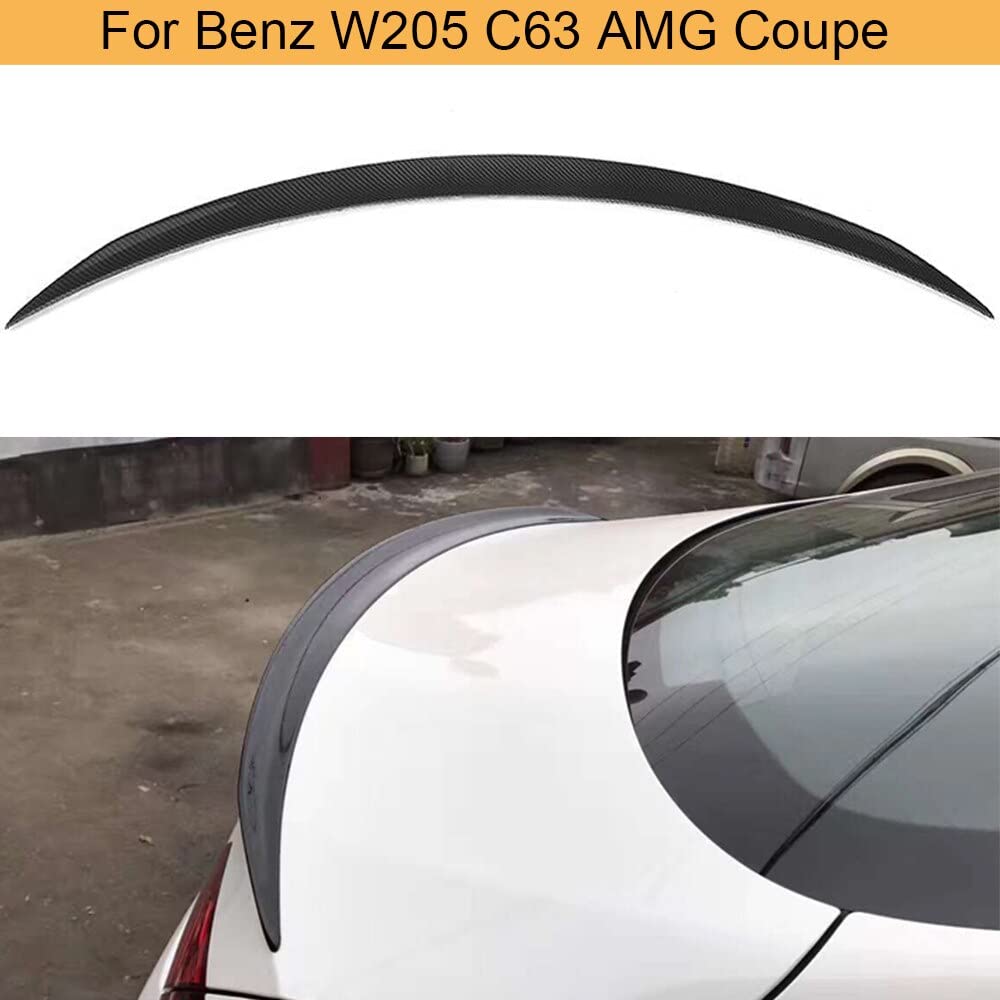 Aile d'aile de Spoiler arrière for Mercedes Benz W205 C63 AMG Coupe 2 Porte 2015-2017 Voiture Boot Boot Boîte à lèvres Spoiler Fibre de Carbone