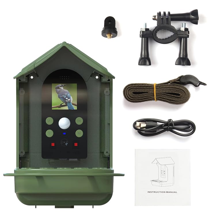New 4K smart bird feeder. APP control. Solour powered with large battery capacity,FHD Video recording