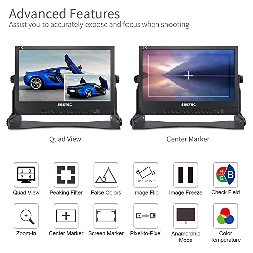 Image of ATEM156 15.6 Inch Live Streaming Broadcast Director Monitor with 4 HDMI Input Output Quad Split Display for ATEM Mini Pro Video Switcher Mixer Studio Television Production