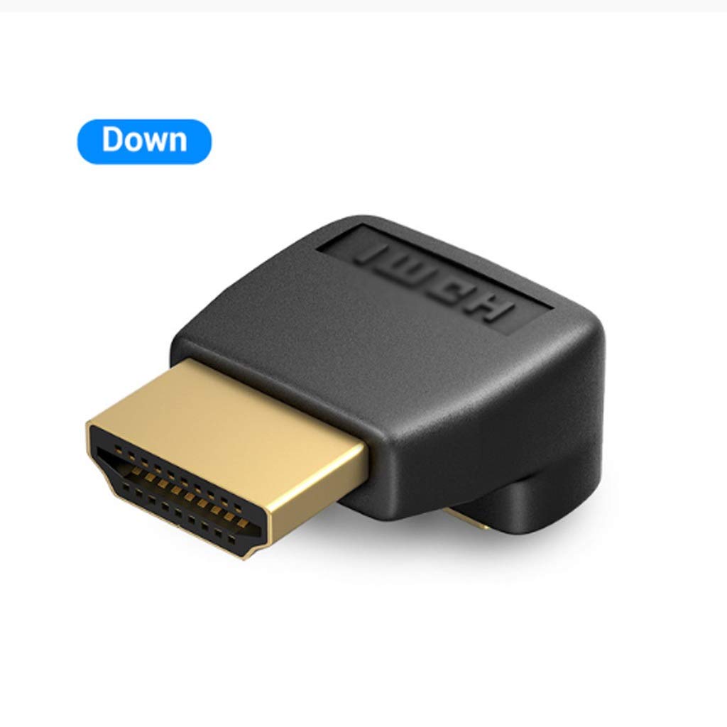 WolFum Adaptador HDMI 270 90 grados ángulo recto HDMI macho a HDMI hembra convertidor para PS4 HDTV cable HDMI 4K HDMI 2.0 extensor (tamaño: E)