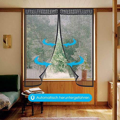 Zanzariera per Finestra 160x210cm, Nero Finestra