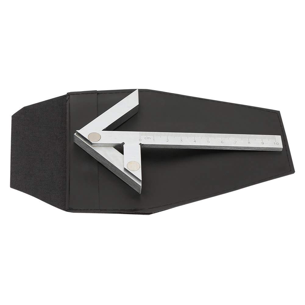 Cuadrado de Centrado 100 * 70 mm Medidor de Angulo Central de Precisión Industrial Calibrador Indicador Central Barra Redonda Marcado Buscador Precisión Acero al Carbono