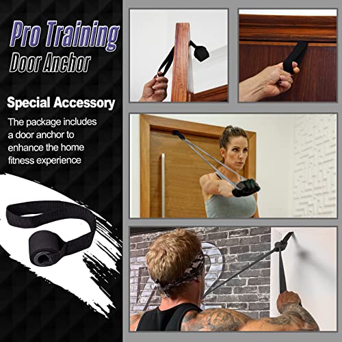 Image of Resistance Band Pull Up Assistance Bands Sets Resistance Heavy Duty Exercise Stretch Fitness Bands for Stretching Power Lifting Workout Training with Instruction Guide