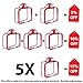 Clear Cosmetic Bag - Compression Packing Cubes - Big Travel Toiletry Bags - Large Transparent Make Up Organizer for Women - PVC Plastic Clear Diaper Bag with Zipper (Red)