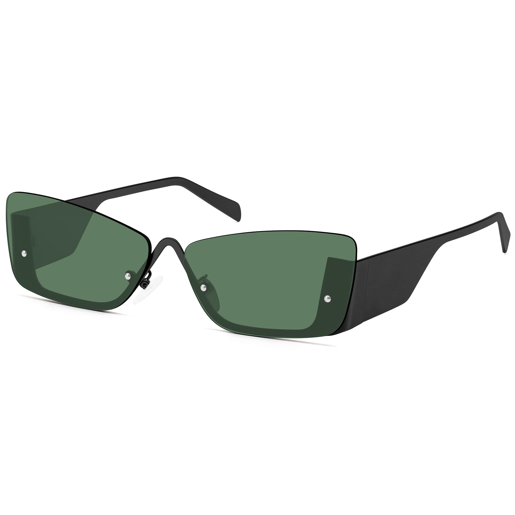 Fozono Retro Cat Eye Square Sunglasses for Women Trendy Metal Frame Vintage UV400 Protection FZN901