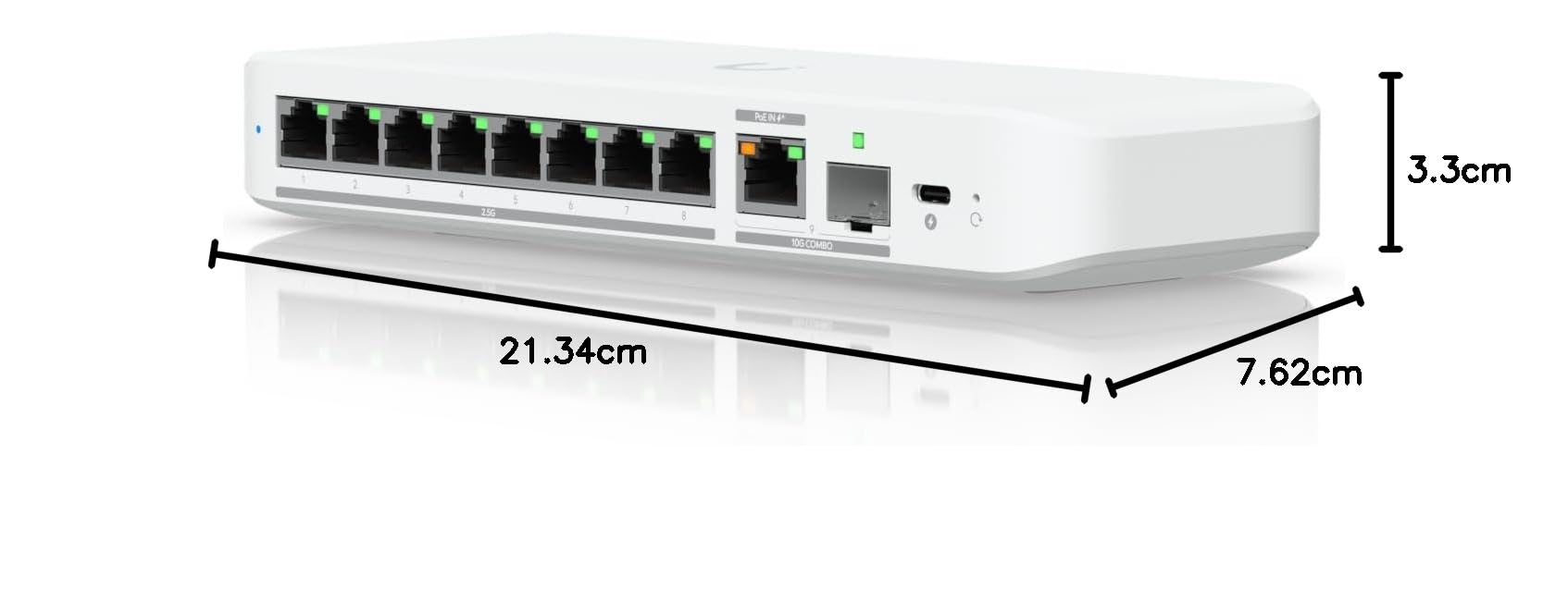 Conmutador Ubiquiti UniFi Flex 2.5G de 8 Puertos 2.5GbE SFP+