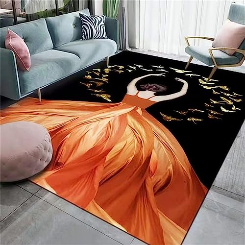 Tapis chambre à coucher de style abstrait brun de haute qualité