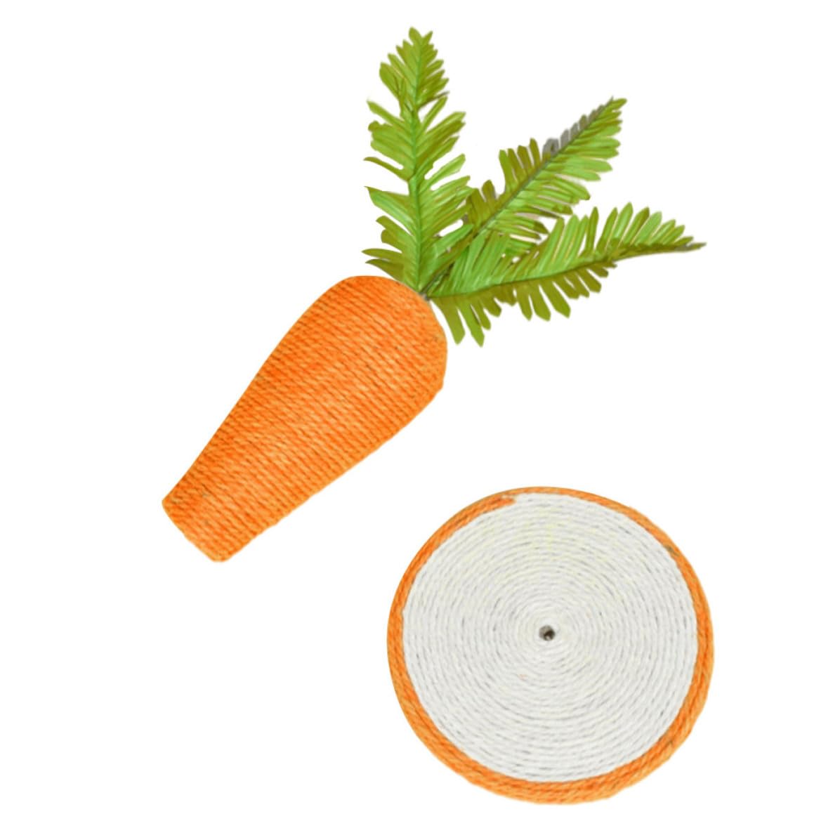 SEWACC Poteau à Griffes de Chat Cadre d'escalade pour Chat Carotte en Sisal Rouge Carton Composite pour Gratter Se Reposer et Jouer