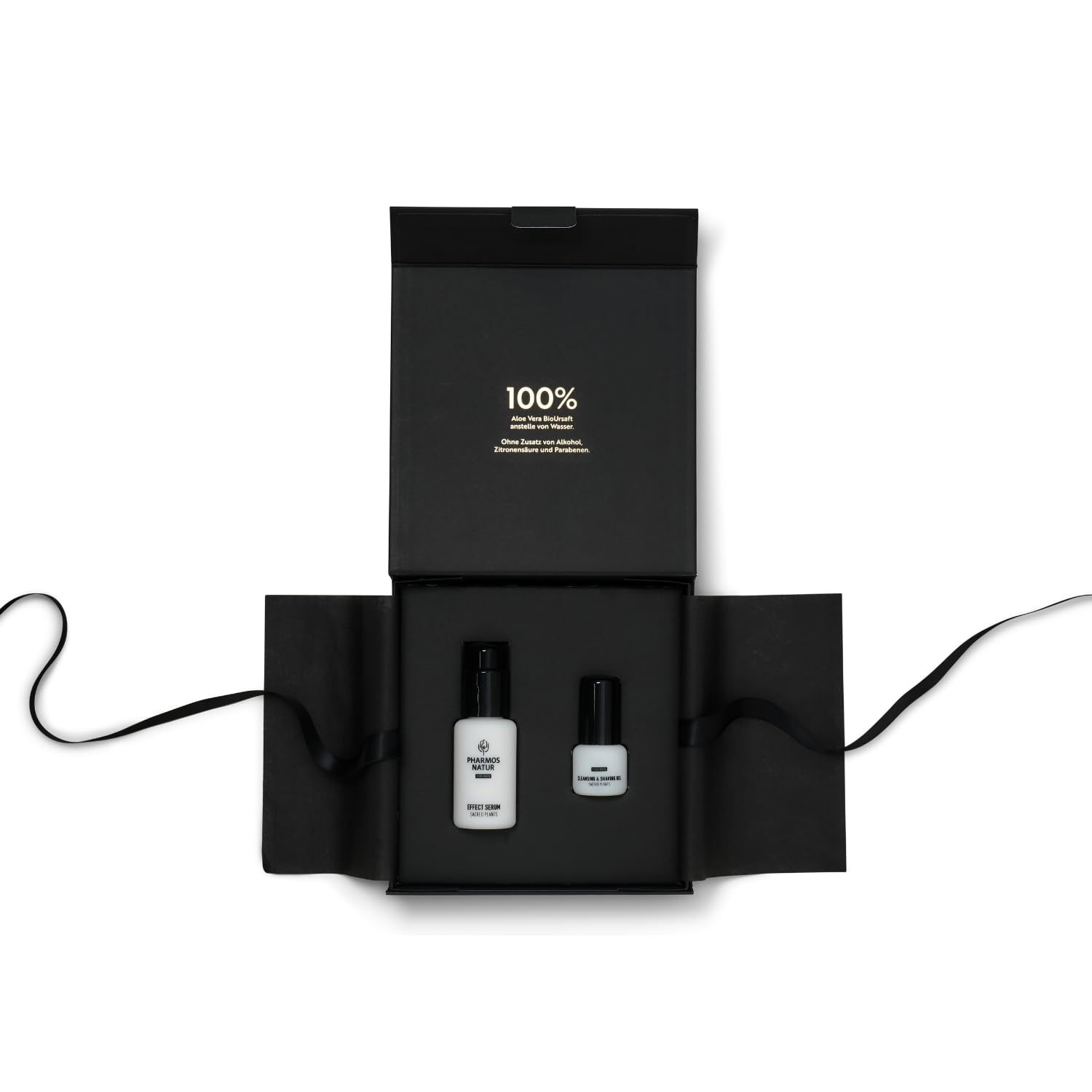 Pharmos Natur Be yourself - Männer Geschenkset, Naturkosmetik Pflegeset mit Cleansing, Shaving Gel und Effect Serum für Gesichtspflege Rasur und tägliche Männerpflege, Wellness Ritual