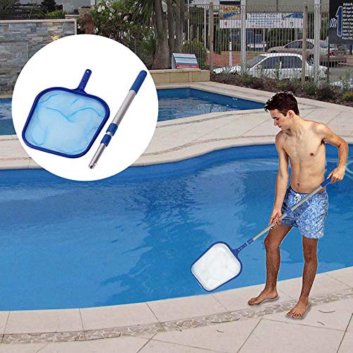 Rede de limpeza de piscina, Romacci Rede de limpeza de piscina deixa ancinho Skimmer de malha fina c