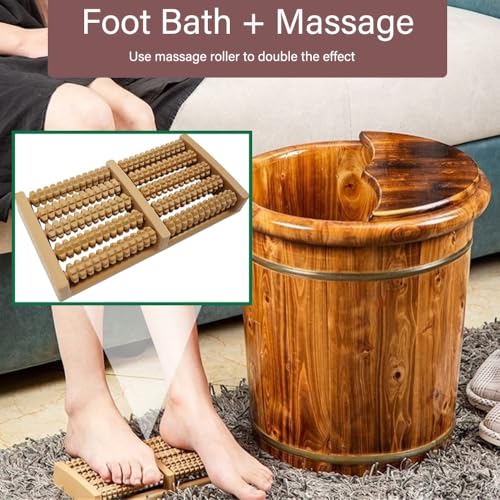 Spa de Pies de Madera con Rodillo de Masaje 15.7'' miniatura 5