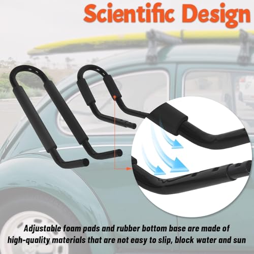 image for ECOTRIC Universal Kayak Roof Rack J-Bar Rack HD Kayak Carrier Holder C