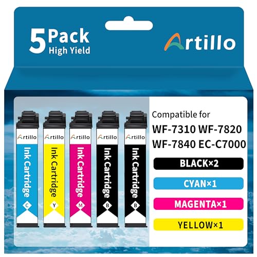 Image of Remanufactured Ink Cartridge Replacement for Epson 812xl ink cartridges combo pack 812 T812 T812XL for Epson Workforce Pro WF-7310 WF-7820 WF-7840 EC-C7000 Printer (2Black 1Cyan 1Magenta 1Yellow)