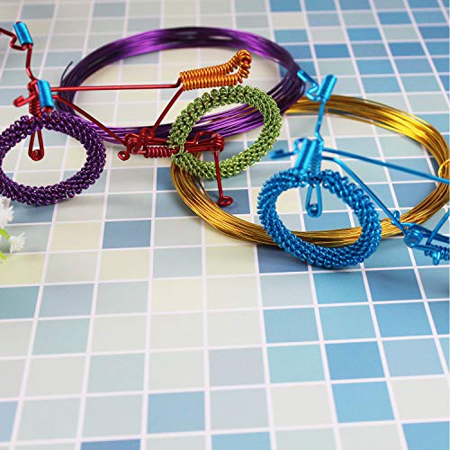 14 Rolls Colored Aluminum Craft Wire, 459 Feet 1mm Flexible Metal Artistic Floral Jewelry Beading Wire for DIY Jewelry Craft Making, Each Roll 32.8 Feet, 14 Colors - Image 7