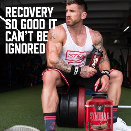 Image of BSN Syntha 6 Protein Powder - 5 lbs+10% Extra, 2.5 kg (Chocolate Milkshake), Ultra Premium Protein Matrix (Whey Protein, Micellar Casein), for Muscle Recovery. Vegetarian.