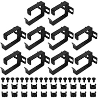10 Stück Kabelführungsbügel, 4,4 x 6 x 5 cm Kabel-Führungsbügel, Netzwerkschrank Kabelmanagement, Server Rack Zubehör mit Schrauben und Muttern,19 Zoll Rack Kabelführungen Set - Schwarz