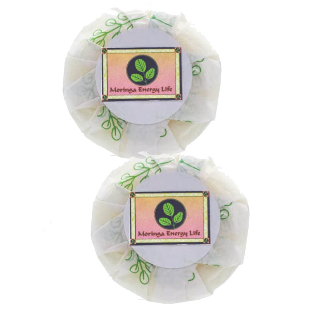 Moringa Energy Life Moringa Coconut Soap Two 3.4 oz moringa soap bars in a natural palm frond package! Nourish Your Skin with Moringa Oil & Coconut Soap bars for bath, face, body