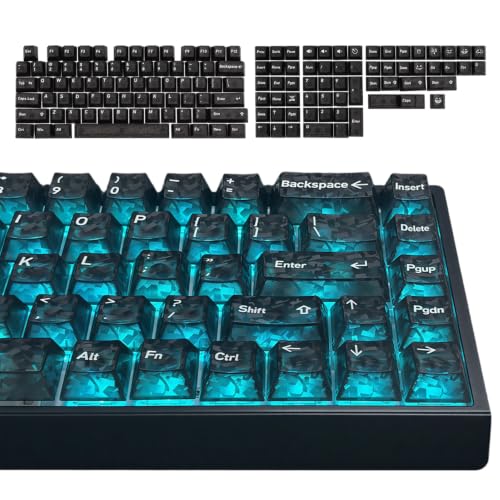 Image of ZORBES 136 Key Forged Carbon Texture Keycap for Mechanical Gaming Keyboard | Cherry Profile Side Printed Font Keycap Set Compatible with Mechanical Keyboard