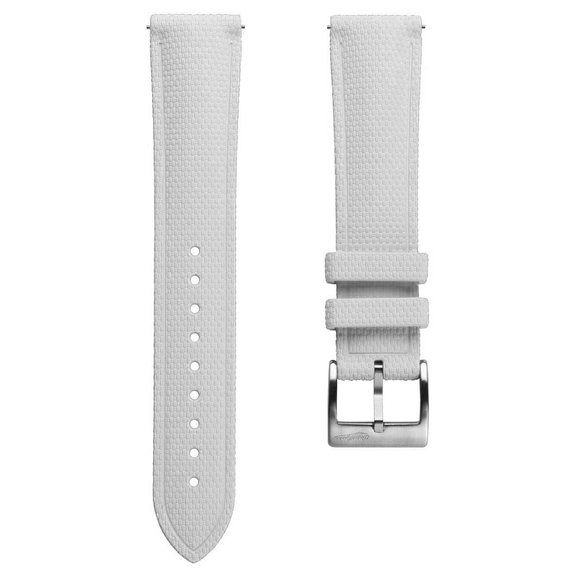 WatchGecko Breakwater FKM Gummi-Uhrenarmband, geformte Stoffstruktur, wasserdicht, UV-beständig, für Tauch- und Sportuhren, mehrfarbig, 18 mm, 19 mm, 20 mm, 21 mm, 22 mm, 23 mm, 24 mm