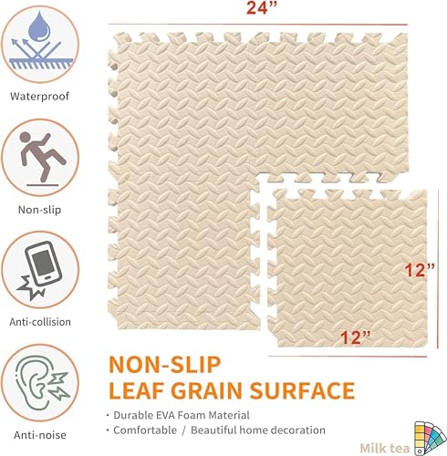 Image of SIGNATRON Puzzle Flooring || Kids Interlocking Play mat || Shops Mat || House Flooring || Play mats for Kids || 12 MM Thick (18 Tiles - 72 Square Feet, Blue - White)