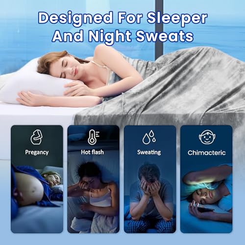 Topcee Cooling Blanket for Night Sweats Decorative Tie Dye,Absorbs Heat to Keep Cool on Warm Nights, Q-Max 0.5 Cooling Blankets for Hot Sleepers, Ultra-Cool Lightweight Blanket for Bed (Twin Size)