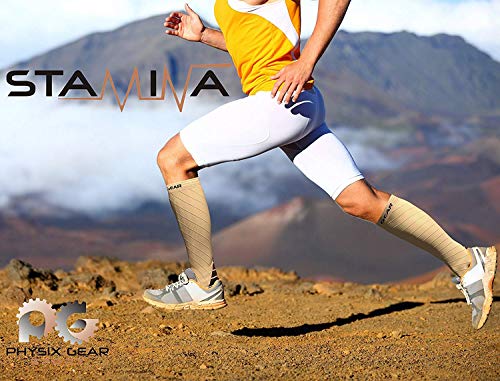 Image of Physix Gear Compression Socks 20-30 mmHg - Men & Women - Running, Nurses, Shin Splints, Flight, Travel