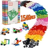 Lekebaby Classic Building Bricks Ensemble de 1546 pièces de blocs de construction basiques avec roues, STEM Creative compatible avec toutes les grandes marques