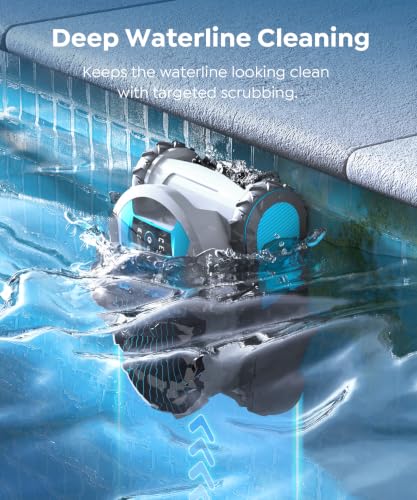 Image of Pleco Pro Cordless Robotic Pool Cleaner, Smart Navigation, 210-240 Min Runtime, Wall Climbing & Waterline Cleaning, Up to 2691 Sq.Ft, Dual-Layer Filtration for Inground Pools, Phantom White