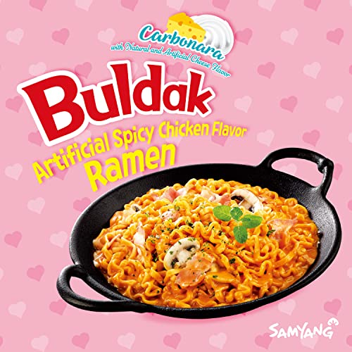 Image of Samyang Buldak Carbo Korean Hot Spicy Chicken Stir Fried Ramyun 4.58 oz (Pack of 20)