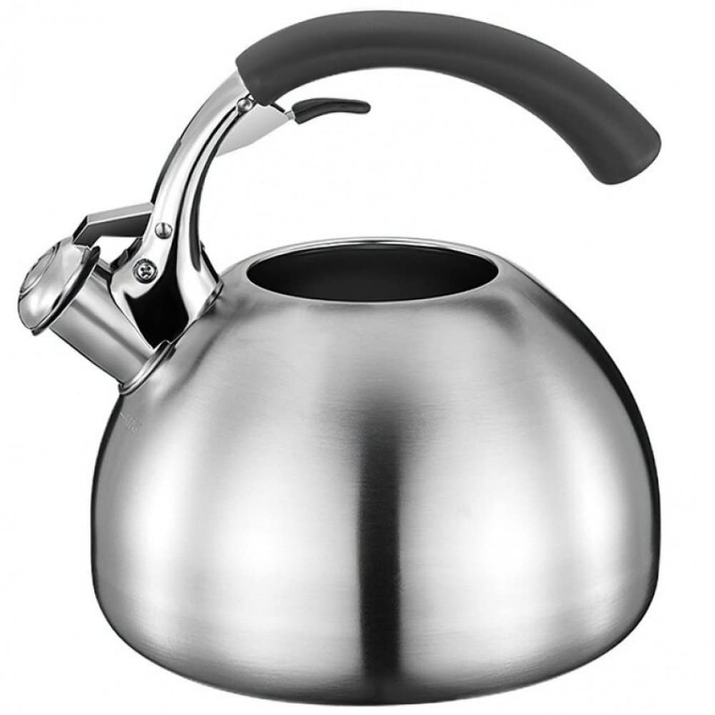 2.5l Whistling Kettle 304 Stainless Steel Large Teapot Boil Water Teakettle Food Grade Household Gas Stove Induction Cooker