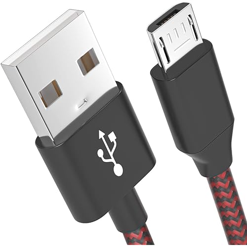 Micro USB Cable,6FT Fast Android Charging Cord for Kindle eReaders,X-Box One/PS4 Controller,Alcatel Phone,Braided Charger Cord for Fire Tablet,Samsung Galaxy S7 Edge S2 J7 J5 J3,LG K40,Moto E4 E5 E6
