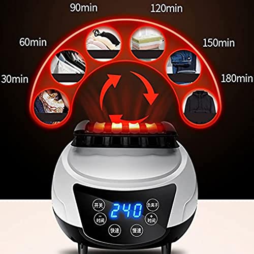 HSRG Elektrische wasdroger, 2300 W, draagbare negatieve ionen-warmeluchtdroger, wasdroger met tijdbesturing en afstandsbediening, voor het drogen van textiel in het huishouden - Image 4