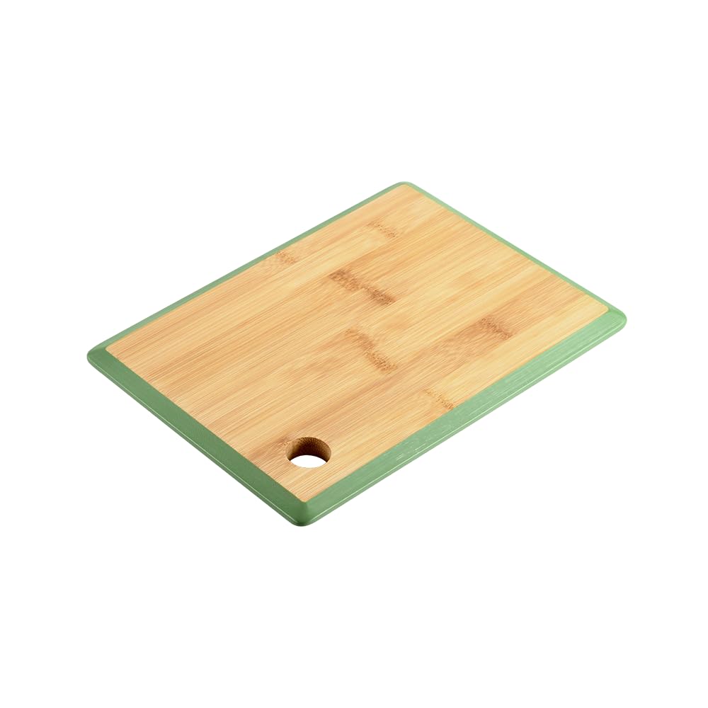 KESPER Bamboo Chopping Board, Dimensions: 27 x 19 x 1.5 cm, Colour: Brown, Green, 58271