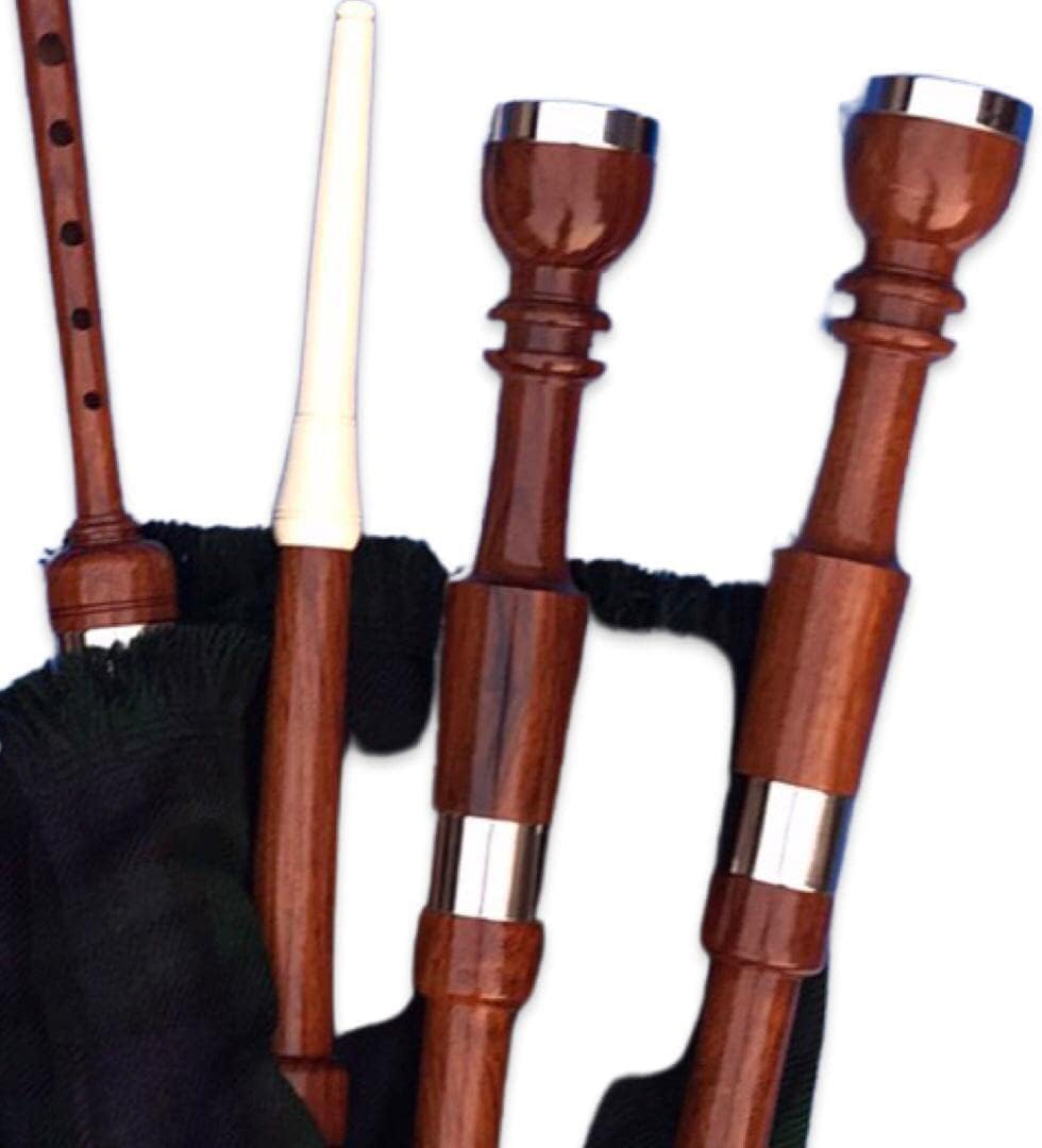 McWilliams Dudelsack, traditioneller schottischer Hochland-Dudelsack für Anfänger und Erwachsene, mit komplettem Zubehör (Brown P BlackWatch)
