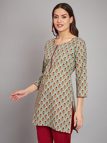 Image of Rapsodia Womens Cotton Floral Printed Short Kurti