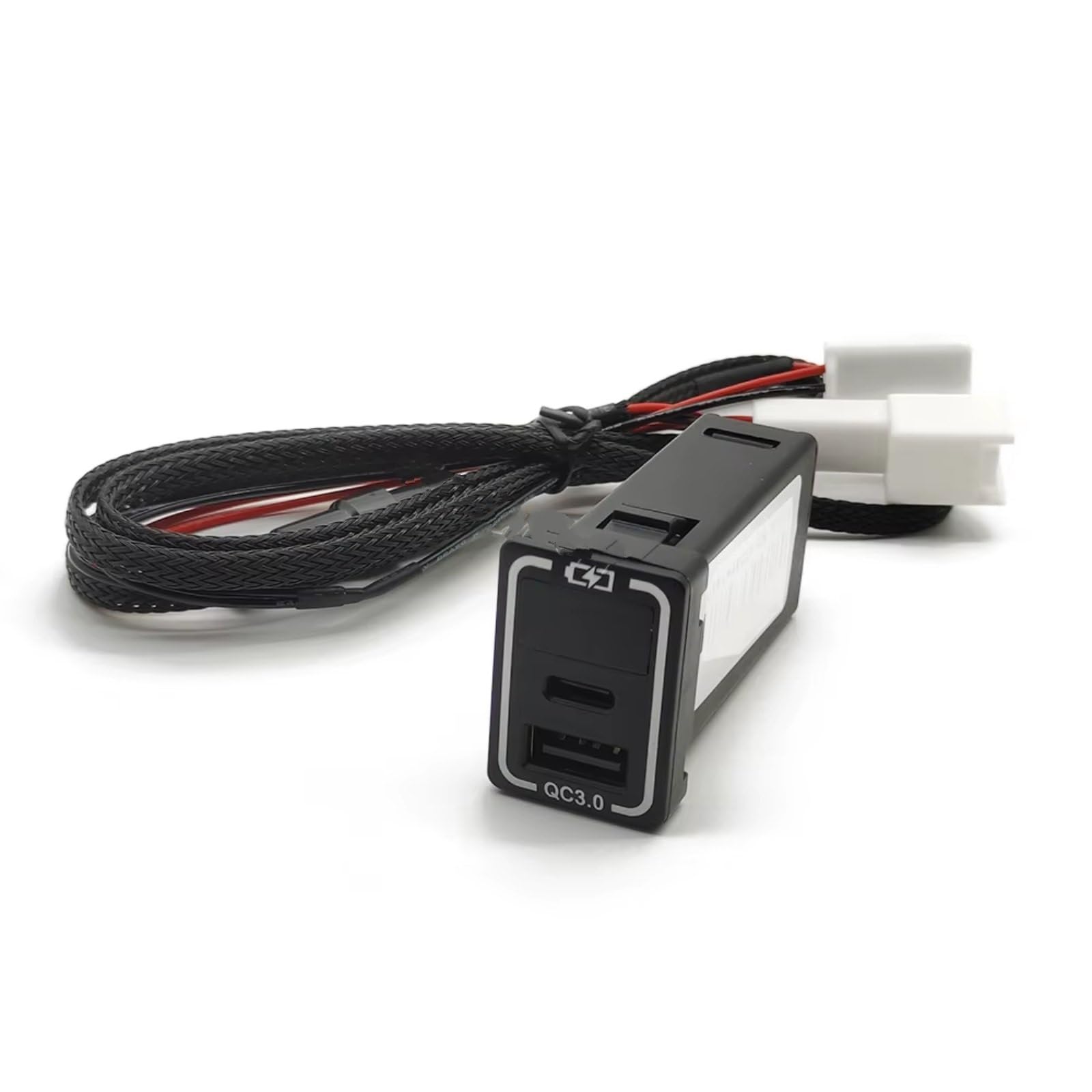 Centro Puerto USB Compatible Con Toyota Para Camry Para Land Para Vehículo Cruiser Dual QC3.0 Coche Tipo C Cargador Teléfono Carga Rápida Puerto USB AUX Jack
