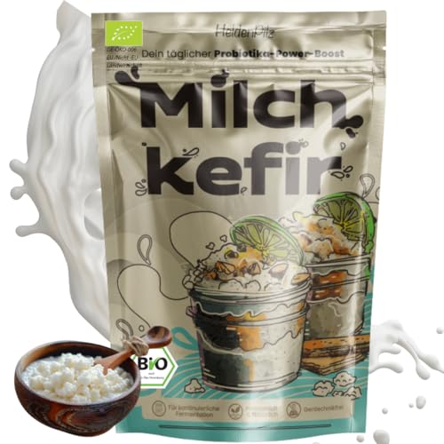 HeldenPilz - BIO Milchkefir Starterkultur 100% lebende Kefirknollen für unendliche Kefir-Herstellung | Einfach nachhaltig & wiederverwendbar | Perfekt für DIY-Fermentation