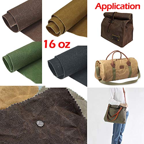 Premium 16 OZ Waxed Canvas Duck Fabric by The Yard – Durable Water-Repellent 100% Cotton Upholstery in Rich Tan for Crafts and Outdoor Gear 10 Premium 16 OZ Waxed Canvas Duck Fabric by The Yard – Durable Water-Repellent 100% Cotton Upholstery in Rich Tan for Crafts and Outdoor Gear - Image 9
