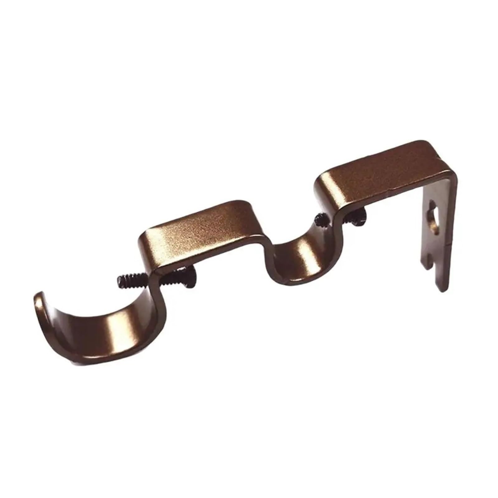 Catchorn Curtain Rod Brackets 2pcs Portable Double Hang Window Frame Hanger Holder Fixed Clip Hanging Rack Hook Curtain Rod Brackets Shower Pole Bracket for Bathroom Balcony Kitchen Cupboard