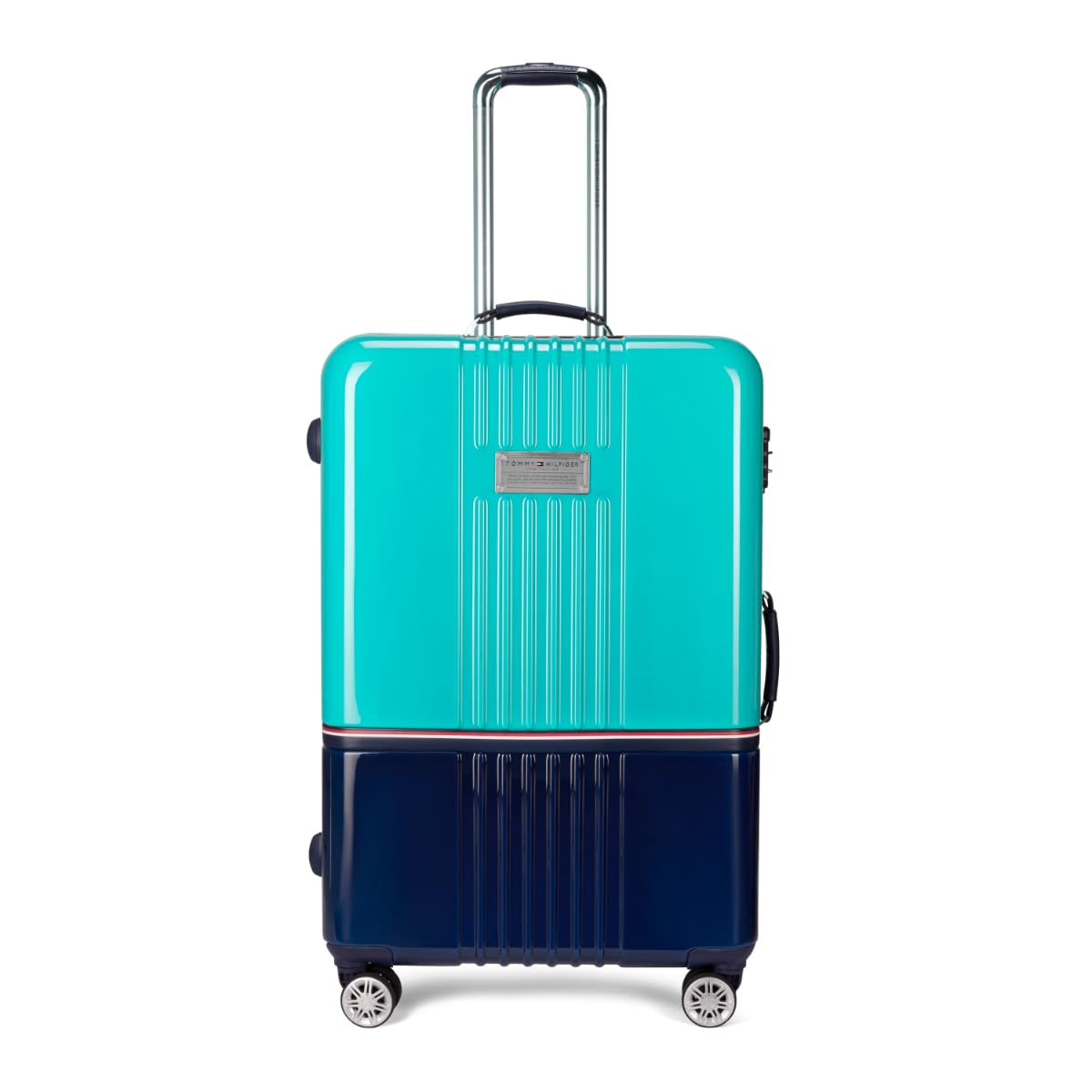 tommy hilfiger Twins Pro Hard Luggage Set of 2 (Cabin & Mid)- Turq Blue&Navy | Check-in Trolley Bag with TSA Lock | 360° Spinner Double Wheels | Telescopic Handle | Polycarbonate Hardshell Suitcase-picture-44