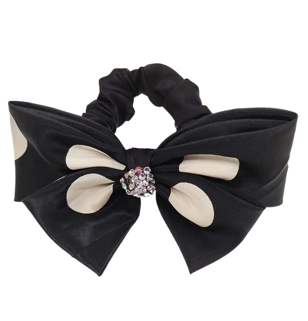 Scrunchies Per Capelli Accessori Per Capelli Con Fascia Elastica Per Fiocco Grande A Pois Elastici Per Coda Di Cavallo