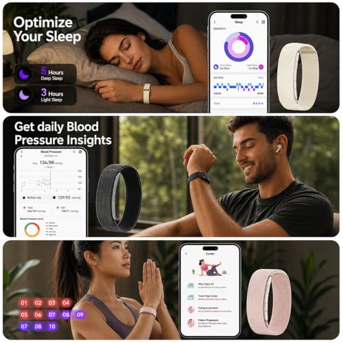 Image of Vitro Smart Fitness Band - Heart Rate, SpO2, Sleep & ECG Monitor | 7 Days Battery | Body Composition | Body Temperature | Multi-Sport Tracker for Daily Health & Fitness (Midnight Blue)