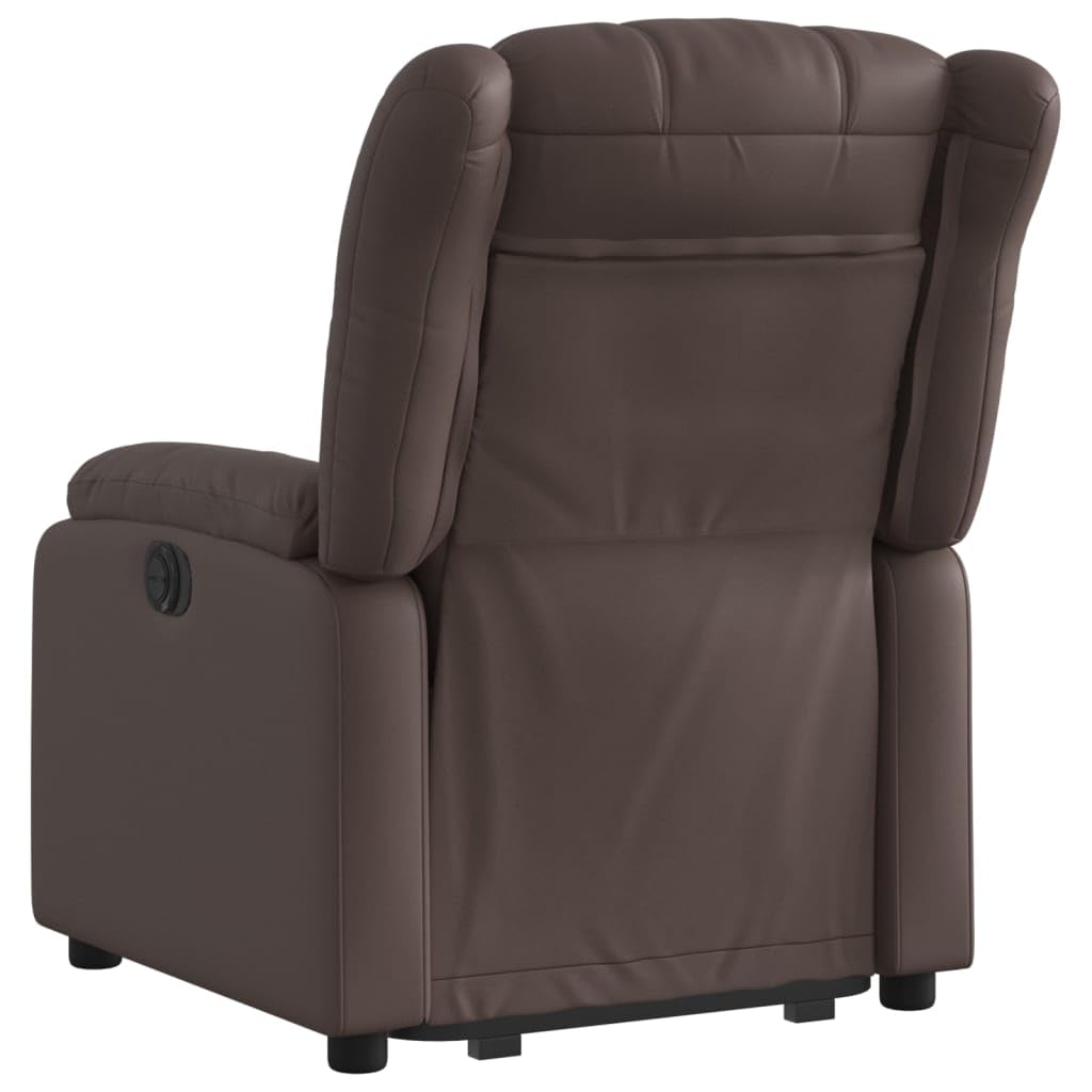 Homgoday Relaxsessel mit Aufstehhilfe Fernsehsessel Verstellbarer Ruhesessel Aufstehsessel Relaxsessel mit Liegefunktion Sessel für Senioren mit Aufstehhilfe TV Sessel Braun Kunstleder