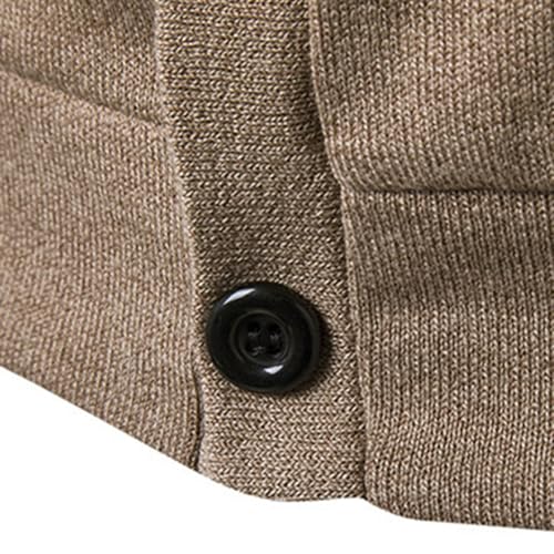 Men's Sweater Vest Clearnace 2024 Men’s Cardigan Sweater Cashmere Wool Blend V Neck Buttons Designed Long Sleeve Solid Warm Cardigan with Pockets4