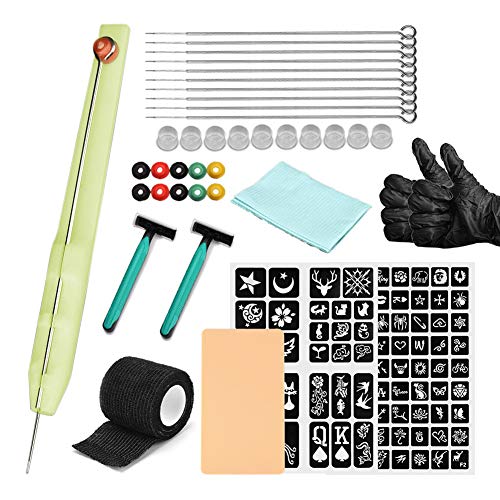 Yiying Hand Poke and Stick Tattoo Kit, Clean & Safe Stick & Poke Tattoos, DIY Tattoo Kit, Basic Hand Poke Tattoo Kit for Tattoo Artist Tattoo Kit Tattoo Supplies