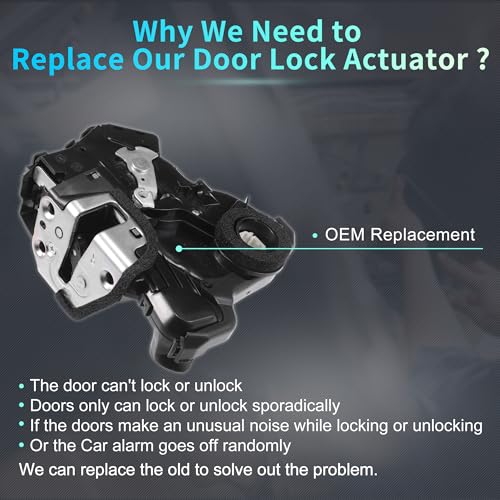 Image of X AUTOHAUX Replacement Front Right Passenger Side Power Door Lock Actuator Motor for Toyota 4Runner 2003-2009 for Toyota Camry 2002-2006 Door Latch Actuator Assembly No.690300C060 Black