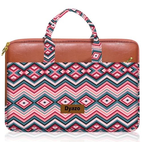 Image of Dyazo 13 inch to 13.3 inch Laptop Bag for Woman | Jute & Vegan Leather Handcrafted | Office Handbags with Zipper Closure | Compatible for Dell, HP, MacBook, Lenovo, Asus, Acer and Other Noteook