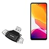 BoxWave Smart Gadget Compatible with Cubot Note 21 – AllReader SD Card Reader, microSD Card Reader SD Compact USB – Jet Black